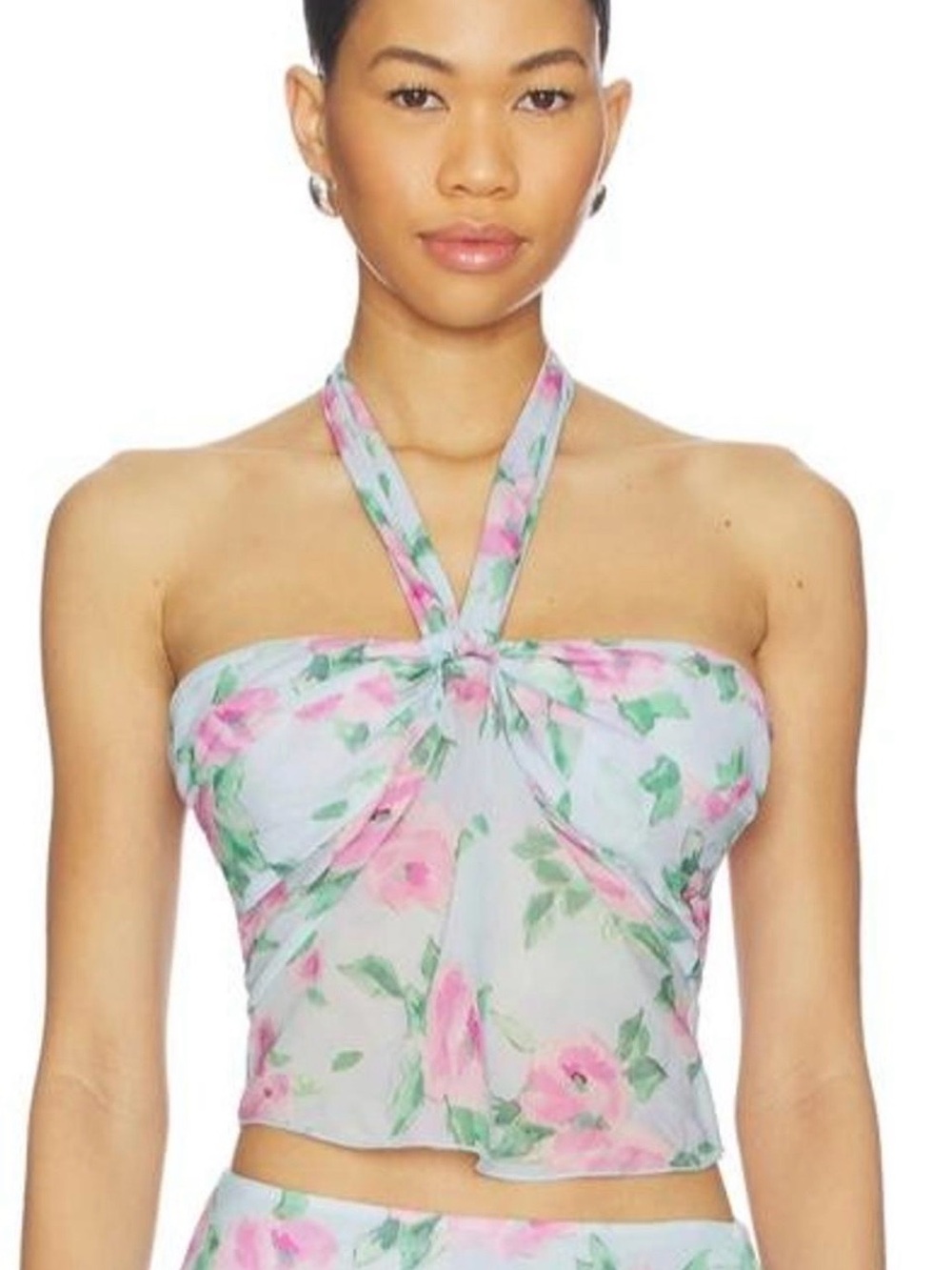 Frankies Bikinis Maribel Chiffon Halter Top